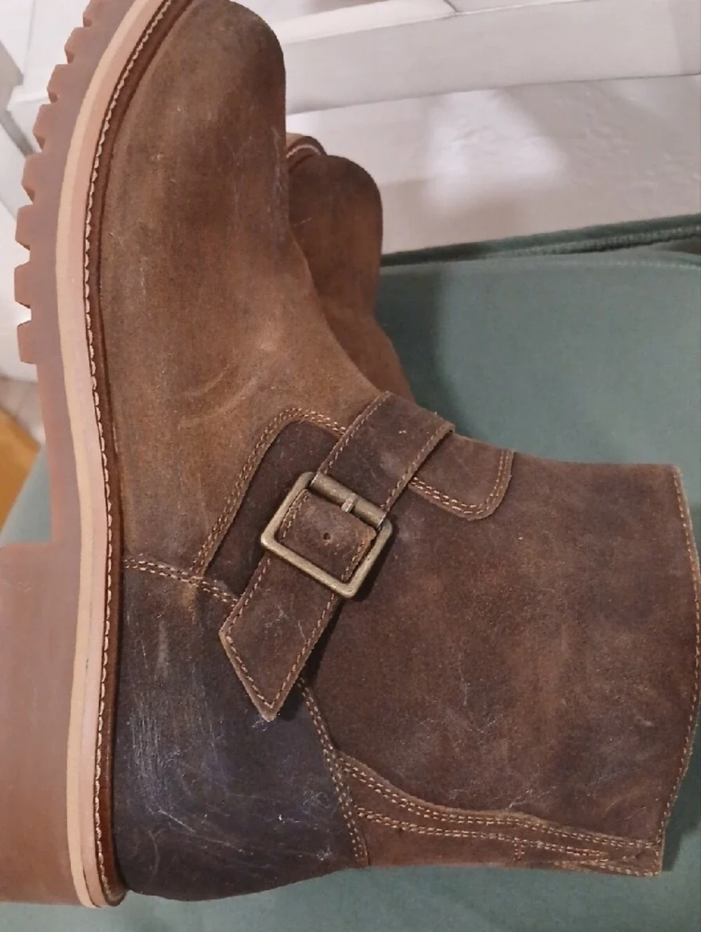 Banana Republic Brown Suede Chukka Zip Boots